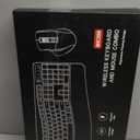 Wireless Keyboard and Mouse Combo, 2.4G Full Size Wave Keys Ergonomic Keyboard with Wrist Rest and 3-Level DPI Adjustable Wireless Ergonomic Mouse for Windows, Mac OS Desktop/Laptop/PC (Black)