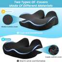 Memory Foam Seat CushionErgonomic Office Chair CushionCoccyx Cushion for Tailbone Pain Relief Butt Pillow for Long SittingSuitable for Gaming Chair Car Seat Wheelchair