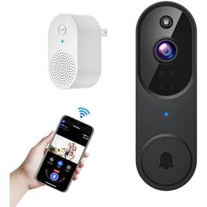 Orbitell Wireless Wi-Fi Video Doorbell Camera with Two Way Audio, AI Motion Detection, Night Vision and Cloud Storage, 2.4G Wi-Fi only