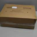 Amaoasis 3ft Pre-Lit Artificial Christmas Tree with 70 LED Lights Mini Xmas Trees, Cement Burlap Base Basin, for Home Tabletop, Green