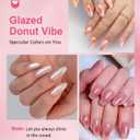 3 x Glassy Pearl Chrome Nail Powder - LEDSUUEI White Nail Chrome Powders, Glazed Donut Aurora Chrome Powder for Nails, Ice Clear Transparent Mermaid Chrome Powder Pigment Nail Glitter: Easy DIY Deco Salon (3- white,pink,yellow)