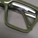 Pro Acme Oversized Square Blue Light Glasses for Men Women Fashion Rectangular Big Thick Frame UV400 Fake Eyewear (Green)