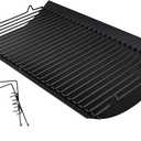 Hisencn 20 inch Ash pan for Chargriller 5050, 5072, 5650, 2123 Charcoal Grills, Char-Griller Model 200157, Replacement Part with 2pcs Fire Grate Hanger, 20" Drip Pan
