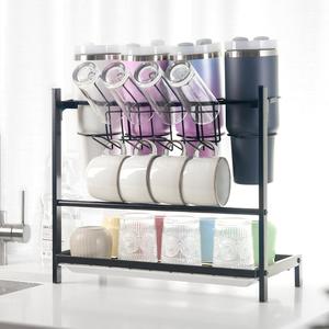Bottle Drying Rack for Stanley Cups and Straws,Tumbler Drying Rack,Water Bottle Organizer Countertop,Multifunctional Cup Storage Holder Compatible with Stanley, Owala, Simple Modern, Soufull