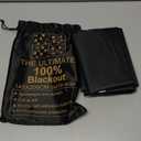 ULIGOOD Portable Blackout Shades (118" x 57") Travel Window Blackout Curtains, 100% Blackout Material Temporary Blackout Blinds for Baby Nursery, Bedroom, Caravan, Office or Travel Use