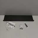 Danpoo Metal Wall Shelf, Black Floating Shelf, 20" Display Shelves for Wall Storage, Long Bathroom Shelf Wall Mounted