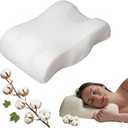 Beauty Pillow, 2-in-1 Anti-Ageing and Anti-Wrinkle, Orthopaedic and Ergonomic Memory Foam. Neck & Shoulder Pain Pillows. For Side And Back Reclining Pillow (Cotton, 1)