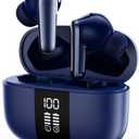 Apple AirPods Pro Alternative Wireless Ear Buds, Studio-Quality, Deep Bass, Enhanced Audio Clarity, Bluetooth 5.4 Earbuds, ENC Noise Cancelling Call, Secure Fit Memory Foam Tips, IPX6 Waterproof (Blue), Set of 2