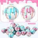 Seenelling 12 Pcs Baseball Ice Cream Drip Stress Balls 2 Colors 2.36 Inch Ice Cream Drip Stress PU Soft Foam Balls Baseball Party Gifts for Party Decorations Birthday Supplies