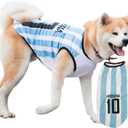 GabeFish Dog World Cup T Shirt Pets Football Jersey Sports Soccer National Team Vest Cat Summer Cool Clothes Apparel Argentina 4X-Large