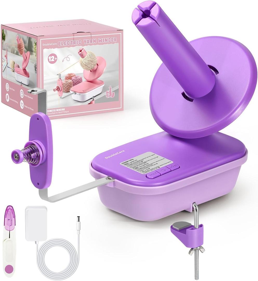 Electric Yarn Ball Winder for Crocheting High Speed, Upgrade Three Gears Adjustable 4-10oz Large Capacity Automatic Yarn Ball Winder, Yarn Spinner, The Helper for Knitting Enthusiast