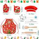 3 Otters Chef Costume for Kids, 21PC Kids Chef Set with Apron, Fun Cooking & Baking Set for Christmas Dinner Party