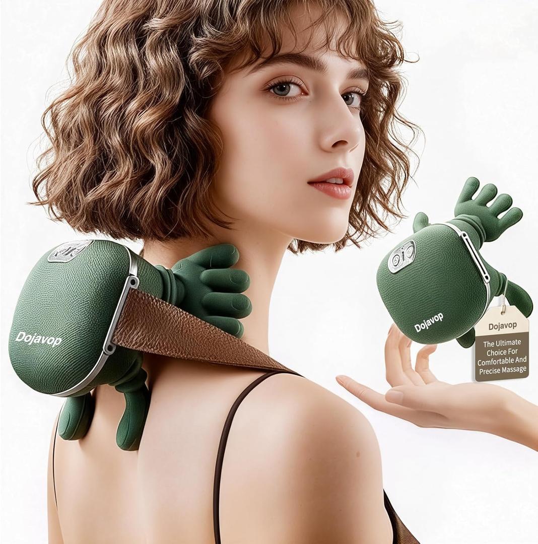 Neck Massager with Heat for Pain Relief Deep Tissue Cordless Neck and Shoulder Massager with Heat and Fingers Bionic Hand Electric Cervical Back Massagers 2026 (Upgraded Version)