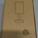 Small Table Lamp for Bedroom, Nightstand Lamp Linen Lampshade Bedroom Wood Base Small Bedside Lamp for Night Stands, Desk Lamps for Reading Living Room, Office (LED Bulb Included) (Black-Walnut Wood)