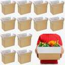 ZAVOOS 12 Pack Insulated Shipping Box, 10.8'' x 7.3'' x 6.5'' Cold Shipping Boxes with Aluminium Foil Liner for Hot Frozen Food, Small Reusable Foil Cooler Carton Moving Kits for Packing Mailing