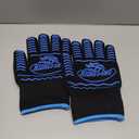 BBQ Gloves, Oven Gloves 1472 Extreme Heat Resistant, Grilling Gloves Silicone Non-Slip Oven Mitts, Kitchen Gloves for BBQ, Grilling, Cooking, Baking-1 Pair (One Size Fits Most, Black)