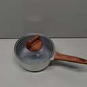 2 Quart Nonstick Sauce pan with Lid, Ceramic Sauce Pot for Cooking with Pour Spout, Small Cooking Pot with Handle for Stove, Induction, Gas, Non Toxic, PFOA Free (White, 1 PCS)