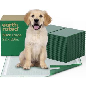 Earth Rated 3-in-1 Max Absorbency Puppy Pee Pads for Dogs, Odor Blocking, Leak Prevention Potty Training Pad, Large, 22 x 23 Inches, 50 Count