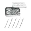 220 Ct 1.38 Inch Mini Silver Gray Cute Bobby Pins with Metal Box, Small Hair Bobby Pins for Buns, YINGFENG Premium Gray Hair Pins for Kids, Girls and Women, Great for All Hair Types
