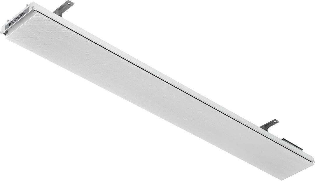 Dimplex DLW Series Electric Patio Heater, Weatherproof, White, 1500W - Premium Radiant Heater for Indoor and Outdoor Use - Slim Profile Outside Heater Perfect for Ceiling and Wall Mount Application