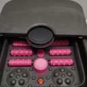 Beinilai Collapsible Foot Spa,Foot Bath with Heat and Massage and Bubble Jets,Foot Soak Tub with Six Non Motorized Rollers,Acupressure Massage Points,Red Light and Removable Pumice Stone (Dark Grey)