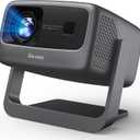 [4500 ANSI/Built in Apps/65W Audio] Outdoor 4K-Projector with WiFi and Bluetooth 5.4, Auto Focus Smart Projector Support DoIby Audio, Upgrade GO2 Short Throw Projector with 360°Stand