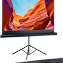Pyle 60 Inch Portable Projector Screen with Tripod Stand – Fold Out Roll Up, HD Premium 16:9 Aspect Ratio, Matte Viewing Surface for Indoor and Outdoor Use, Perfect for Home, Office and Presentations