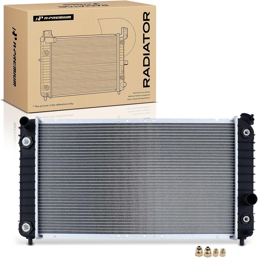 A-Premium Engine Coolant Radiator Assembly with Transmission & Engine Oil Cooler Compatible with Chevy Blazer, S10 & GMC Jimmy, Sonoma & Isuzu Hombre & Oldsmobile Bravada 4.3L, Automatic Transmission