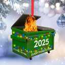 Dumpster Fire Ornament  Funny Ornaments for Christmas Tree, Novelty Christmas Ornaments, Gag Gift 2025 for Friends, Everything is Fine Dumpster Fire Ornament, Hanging Decoration, Small Funny Decor