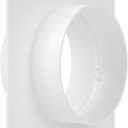 4" Inch Duct Connector Flange - Plastic Straight Pipe Flange for Heating Cooling - Inlet Outlet Ventilation System - Ducting Coupling Wall Plate - Assembly Joint (100mm)