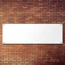 Zonon Large Blank Banners And Signs Polyester Oxford Cloth Sublimation Banner To Decorate With Hanging Rope For Indoor Wall Outdoor Easy Hang Diy Signs For Business Office(White,2 x 6 Feet)