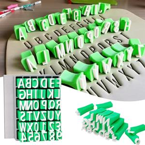 Alphabet Stamps Set for Clay Pottery - Polymer Clay Tools, Uppercase and Lowercase Alphabet Number Symbols Small Press Fondant Embosser DIY Cookie Stamps (Uppercase Alphabet & Numbers)