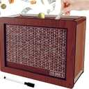 Savings Challenge Box, 10k Wooden Piggy Bank with Counter, Money Saving Box for Kids and Adults, Savings Goal of $10000, Easy to Assemble Cash Vault, Ideal Gift (Dark Brown)