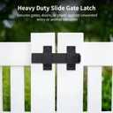 yeesport 2 PCS Slide Gate Latches, 7.5" Heavy Duty Metal Latch with Padlock Hole, Anti-Rust Sliding Door Lock with Screws for Wooden Fence, Barn Door, Outdoor Shed, Courtyard, Yard Gate