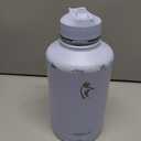 Coolflask Half Gallon Water Bottle Insulated with Straw & 3 Leakproof Lids