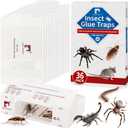 LULUCATCH Mouse Traps, 36 Pack Pre-Baited Sticky Mouse Traps Indoor for Home, Non-Toxic Bulk Sticky Pads, Glue Traps for Rats, Bugs, Spider, Mice, Cockroach, Pet Safe Pest Control (36 PK Upgraded)