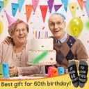 Cat Socks for Women - 60th Birthday Gifts Party Favors for Women, Novelty Cute 60 Year Old Birthday Decorations, Black Gift Idea for Cat Lovers, Funny Gifts for Mom Grandma