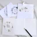 Winlyn Blank White Cards and Envelopes 100 Pack, 5 x 7 Folded Greeting Cards and A7 Invitation Envelopes 5 1/4 x 7 1/4 Self Seal 95lb for Weddings Shower Graduation Business Announcements Mailing