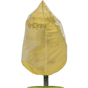 DAYGOS Large Plant Covers Freeze Protection, 95"X79" Frost Cloths Blankets for Outdoor Plants, Plant Frost Protection Jacket Tree Protectors for Winter, Fits Up to 7.5 ft Tall Tree