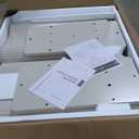 DWVO 63'' Dining Table for 4-6 People Modern Rectangular Kitchen Table with Solid Wave Curved Legs Large Cream White for Dining Room Kitchen Home Office Apartment Office White