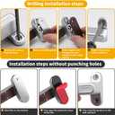 Home Security Door Reinforcement Lock for Children and Senior Premium Interior Door Latches with Alarm for Interior Doors to Defend Your Home