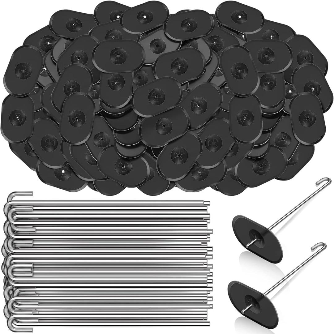 Solar Panel Bird Guard Fastener Clips Guard Clips Kit for Bird Pigeon Fence Roll Kit Stainless Steel Critter Fastener for Solar Panel Bird Wire Pigeon Fence(120 Sets)