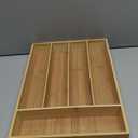 Silverware Organizer Kitchen Drawer Organizer Utensil Organizer Bamboo Silverware Holder Cutlery Organizer in Drawer Flatware Organizer Tray(5 slots, Natural