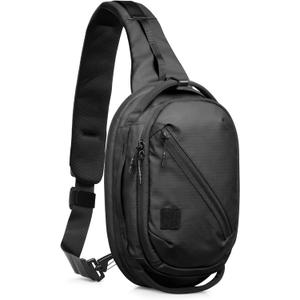 Savior Equipment Obscura Sling Bag Tactical EDC Crossbody Case Pistol Bag, Low-Profile Design Holster Compatible Single Pistol Soft Case with Rapid Access Admin Pocket