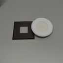 ZYC 4-inch Square Recessed Lighting - Ultra Thin Dimmable Square LED Ceiling Light,5 Color Temperature 2700-5000K Selectable,9W 800LM High Brightness,Canless Wafer Downlight,Pack of 6 Bronze.