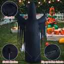 HZGDEJTG 8ft Harvester with Runaway Ghost on Chest Halloween Inflatable Outdoor Decoration, Yard Decorations with LED Lights for Outdoor Lawn, Garden, Home Holiday Party