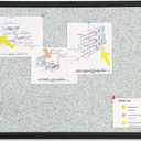 Quartet Bulletin Board, 2 x 3 Feet, Contour, Granite-Colored Surface with Black Plastic Frame (699370), 24" x 36"