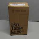 Yarra-Decor Bedside Table Lamp with USB Port - Touch Control for Bedroom 3 Way Dimmable Nightstand Lamp with Flaxen Fabric Shade for Living Room, Dorm, Home Office, Wood-Grain (LED Bulb Included)