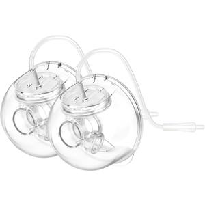 2 Pack CaraCups Wearable Milk Collection for Spectra S1 S2 9 Plus and SG, Wearable Breast Pump Collection Cup Compatible with Spectra/Medela/Lansinoh, 24mm Flange Milk Collector Cup Tubing Parts