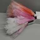 Havawish 3pcs 19.7in Giant Flowers Decoration for Wedding Reception, Artificial Gauze Large Flower Prop for Christmas Wedding Banquet Ceremony Church Party, White Pink and Purple